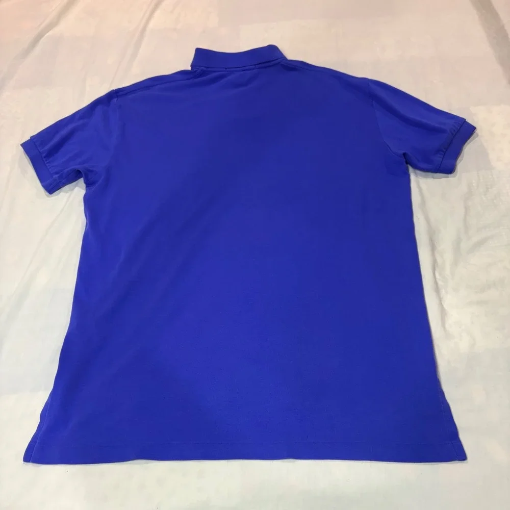 Polo Ralph Lauren Mens Royal Blue Short Sleeve Cotton Polo Shirt Orange Pony M